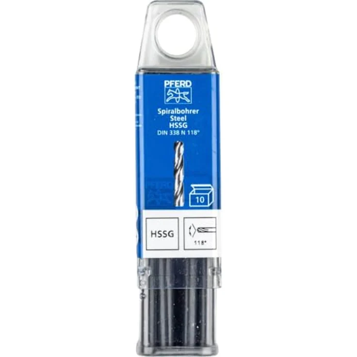 PFERD TOOLS Spiralbohrer STEEL, 10 Stück | HSS-G N, Ø 5,0 mm, DIN 338, 118° – Hochleistungsbohrer für Stahl und Metalle – Bild 2