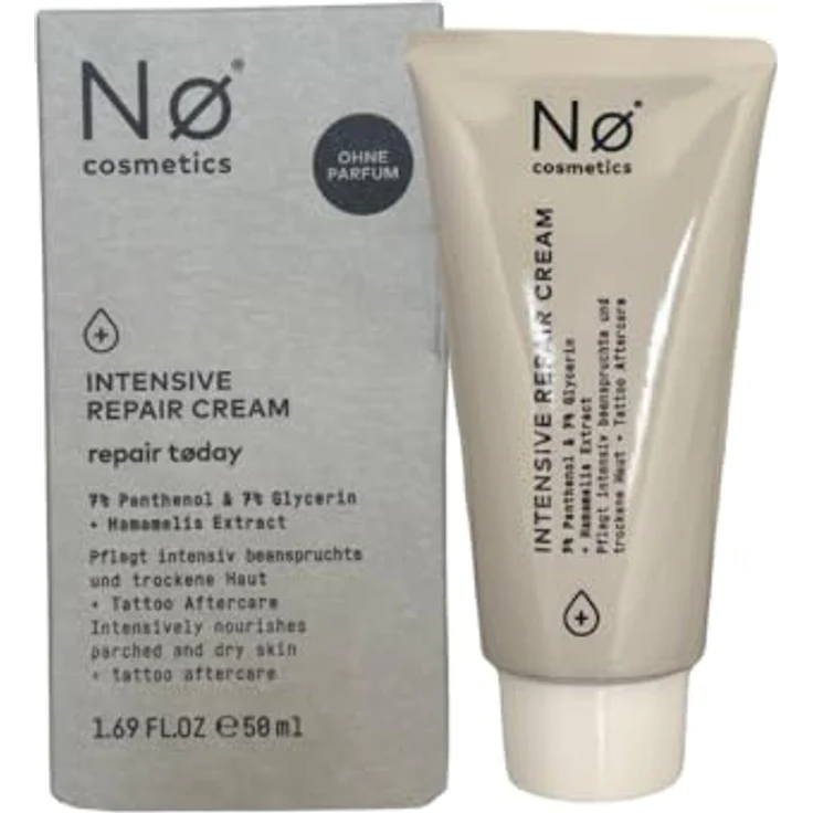 Nø Cosmetics Repair Today Intensive Repair Cream, 50 ml, beruhigende, vegane Tattoo-Creme, tierversuchsfrei – Bild 1