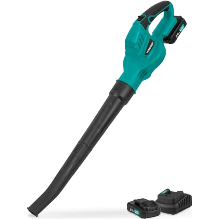 VONROC Laubbläser 20V Set, 2,0Ah mit 2 Akkus, 180 km/h Luftgeschwindigkeit, vielseitig einsetzbar – Bild 1