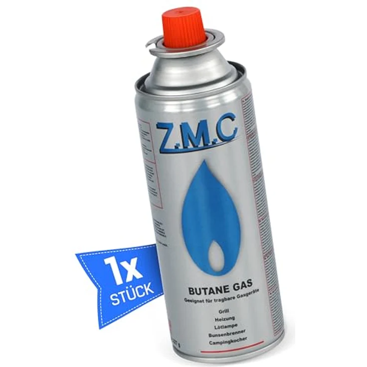 1 Kartusche Butan Gas Kartusche Butangas Gaskartuschen Bunsenbrenner Campingkocher Gaskocher 227g Silber – Bild 2
