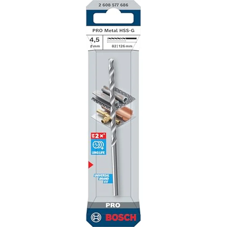 Bosch Accessories 2608577686 PRO Metal HSS-G Metall-Spiralbohrer, hoher Hochgeschwindigkeitsstahl für langlebige Leistung – Bild 2