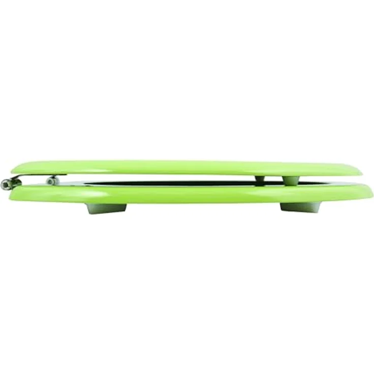 MSV WC-Sitz Cleo, MDF mit rostfreien Scharnieren, 45 cm x 37 cm x 5,6 cm, mandelgrün – Bild 1