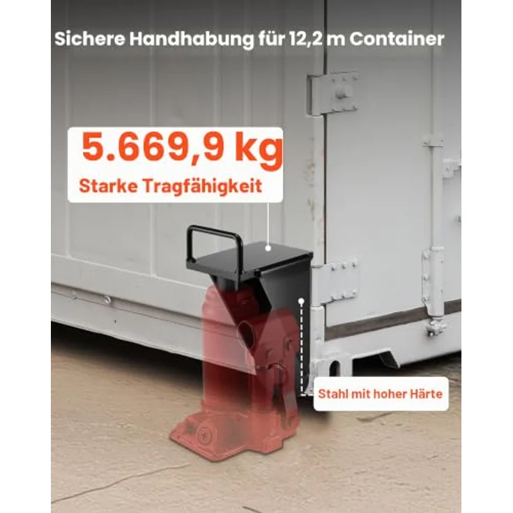 VEVOR Wagenheber für Versandbehälter, U-förmiger Griff, 5,6 T, wetterfest für Schifffahrt und Logistik, 1er-Pack – Bild 2