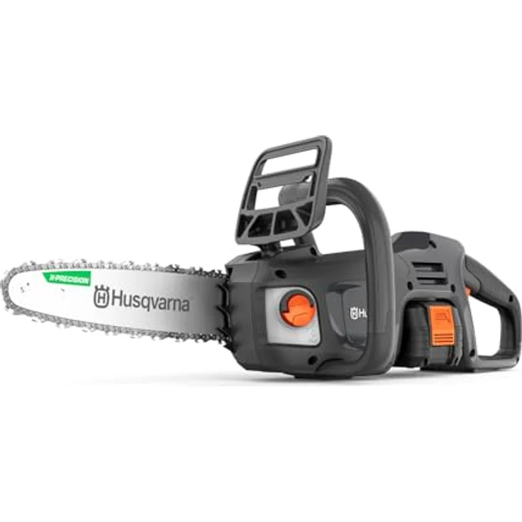 Husqvarna Aspire C15X-P4A, Akku-Kettensäge mit Powerschnitt-Technologie, inkl. Akku & Ladegerät, modernes schwarzes Design mit orangen Details – Bild 1
