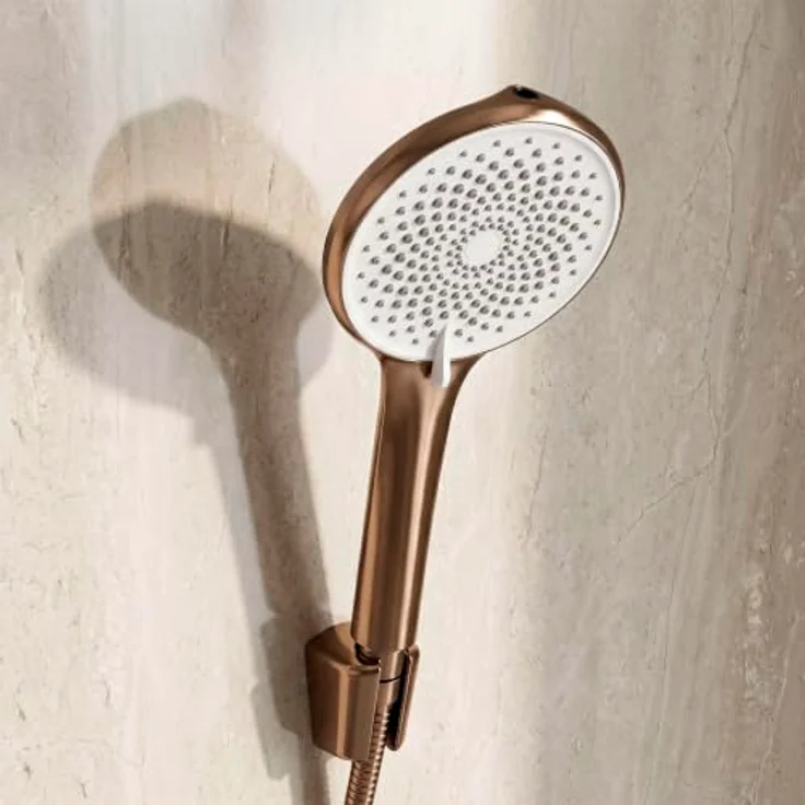 wohnwerk.idee Duschsystem Badewannenarmatur Ontario Side mit Handbrause, Messing, Chrom Kupfer, Gold Matt, Schwarz Matt, Titan – Bild 7