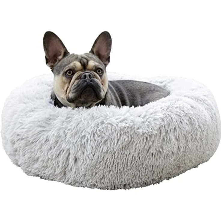 Kuschelbett Fluffy hellgrau, Ø60cmx18cm – Bild 3