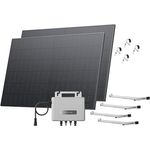 EcoFlow STREAM Balkonkraftwerk, 800 W Mikrowechselrichter mit 2 × 400 W PV Solarpanels, WLAN & App-Steuerung für Gitterbalkon, 0% MwSt.