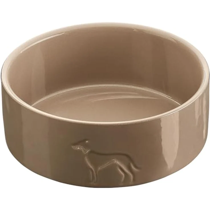 HUNTER Keramik-Napf Osby Glazed beige, 550 ml - Hochglanz-Glasierung, rutschhemmender Silikonrand, lebensmittelecht – Bild 1