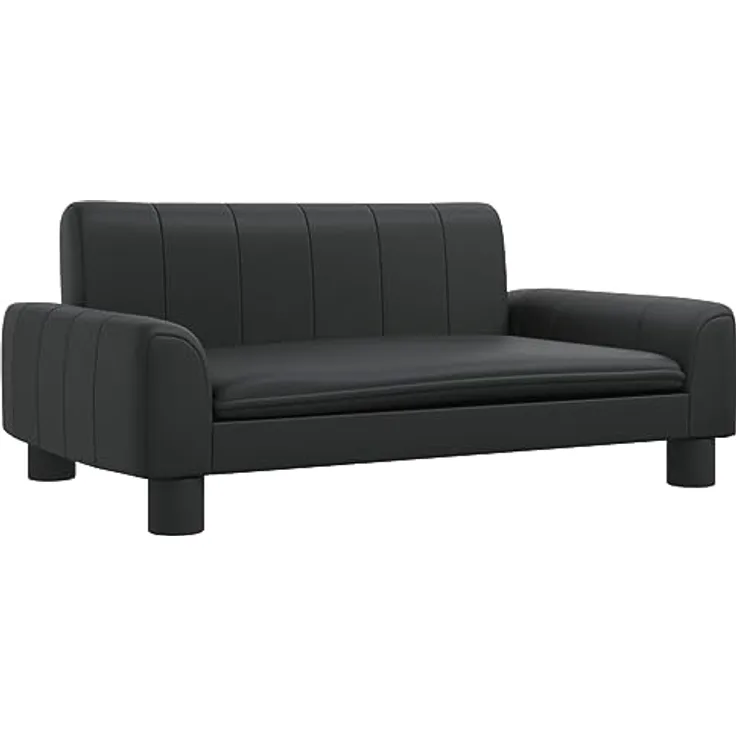 vidaXL Hundebett Schwarz 70x45x30 cm Kunstleder