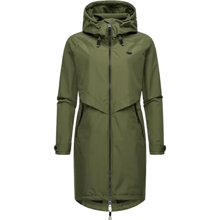 Ragwear Frodik, Damen Parka, wasserdicht und atmungsaktiv, grün, Größe L