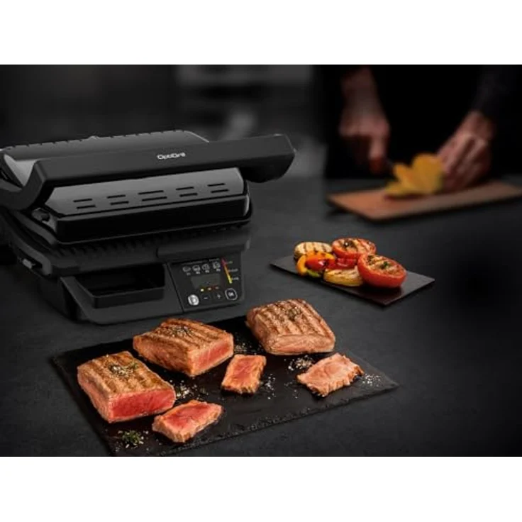 Tefal Elektrogrill Tefal OPTIGRILL »GC7P08«, 2000 W, automatische Anpassung der Grilltemperatur, Lichtindikator für Garzustand, 3 Grillprogramme, schwarz – Bild 3