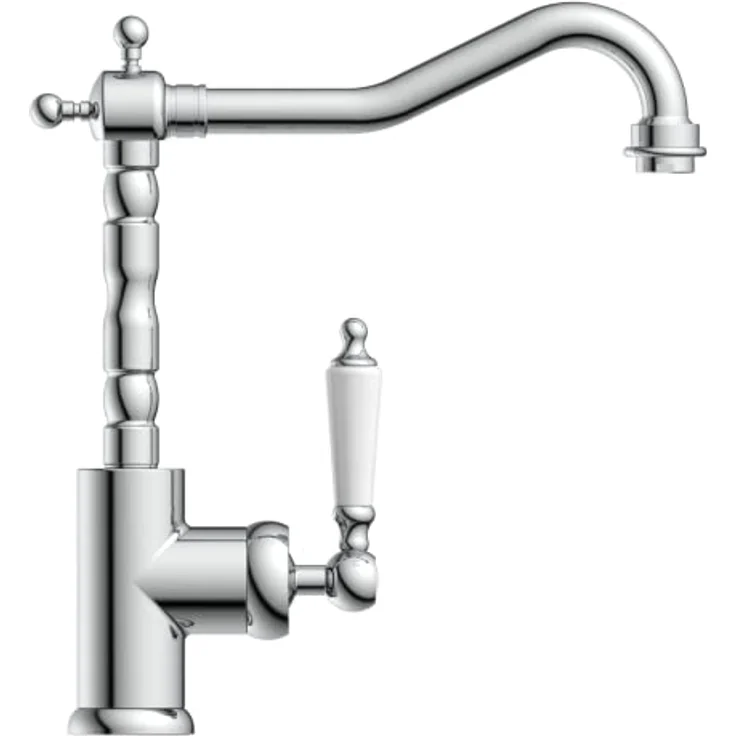 Schütte Spültischarmatur Old Style, 360° schwenkbare Mischbatterie mit Cold-Start Technik und geräuscharmer Qualitäts-Kartusche – Bild 2