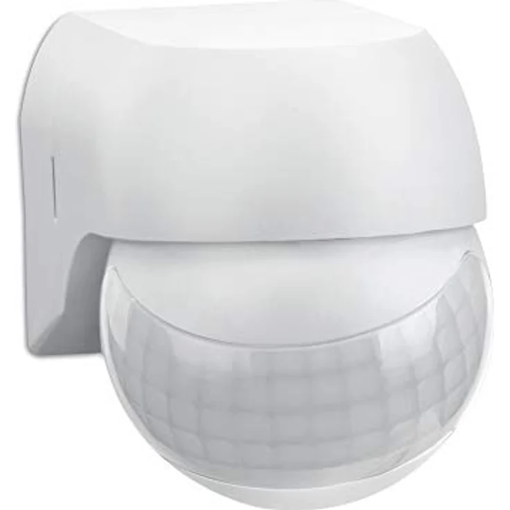 conecto Infrarot Bewegungsmelder innenßen Aufputz Wand LED 180° schwenkbar neigbar IP44 Dämmerungssensor (1 Stück), weiß – Bild 2