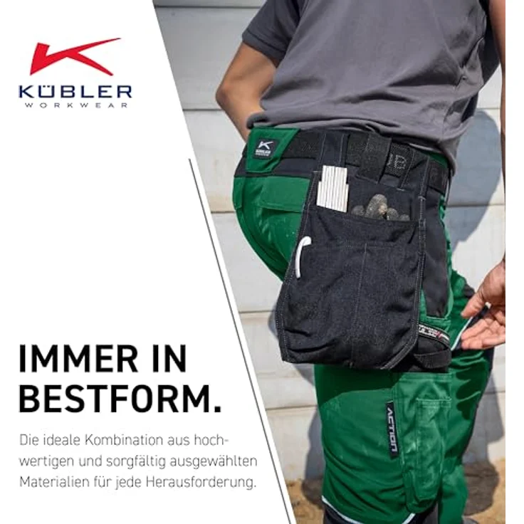 KÜBLER Workwear Holstertasche Paar, Gürteltasche aus Cordura® mit großem Hauptfach für Werkzeuge, Oeko-TEX® zertifiziert, universelle Passform für Industrie & Handwerk – Bild 4