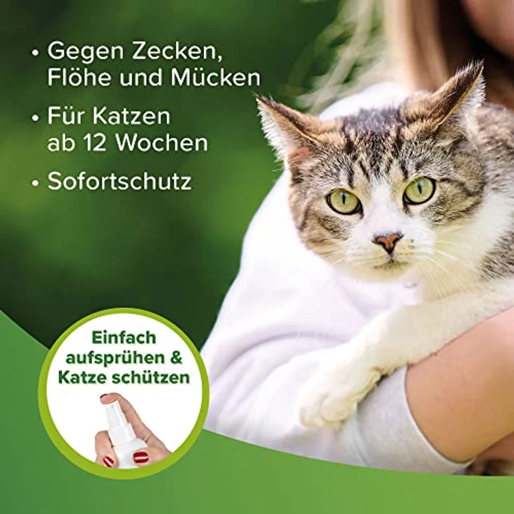 Zecken- & Flohschutz Spray für Katzen | Sofortschutz gegen Zecken & Flöhe | Anti-Floh & Zecken Spray | Für Katzen ab 12 Wochen | 150 ml – Bild 3