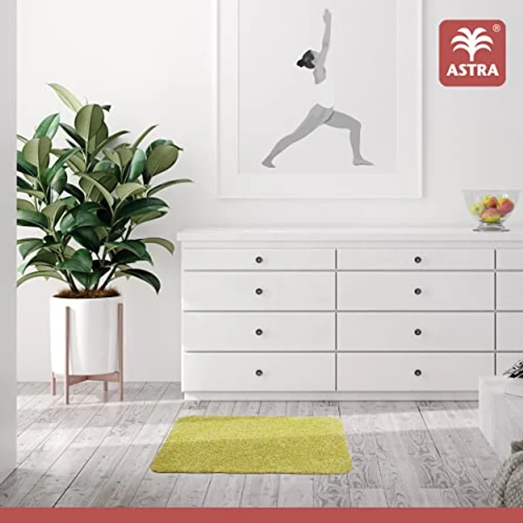 ASTRA waschbarer Fußabstreifer Baumwolle – saugstarker Sauberlauf Entra – rutschfeste Matte – (60 x 75 cm – grün) – Bild 2