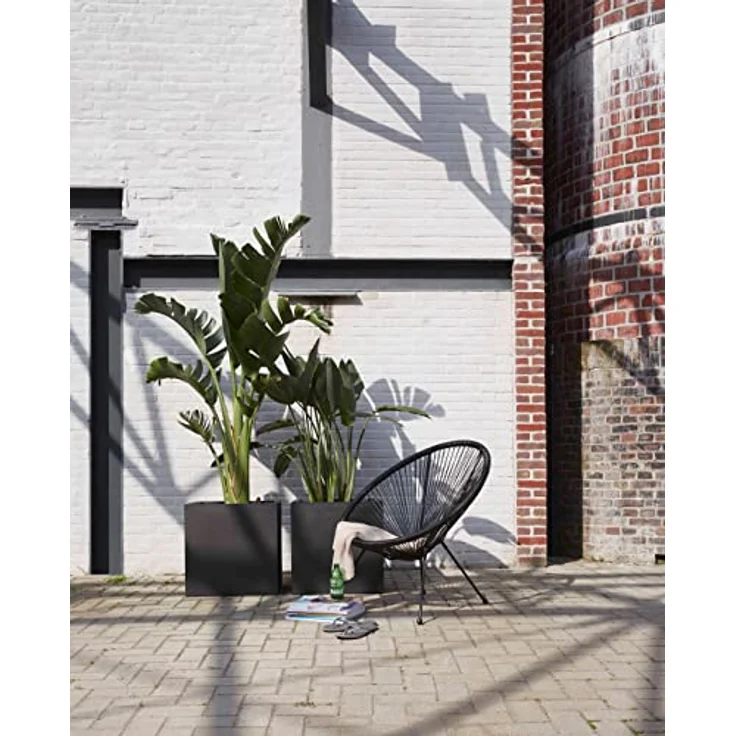 Capi Europe - Blumentopf quadratisch Smooth NL - Schwarz - Ø 30 x H 30 - Blumentopf - Übertopf - Blumenkübel - Pflanzenkübel - Für drinnen und draußen - Wetterfest - KBL902 – Bild 4