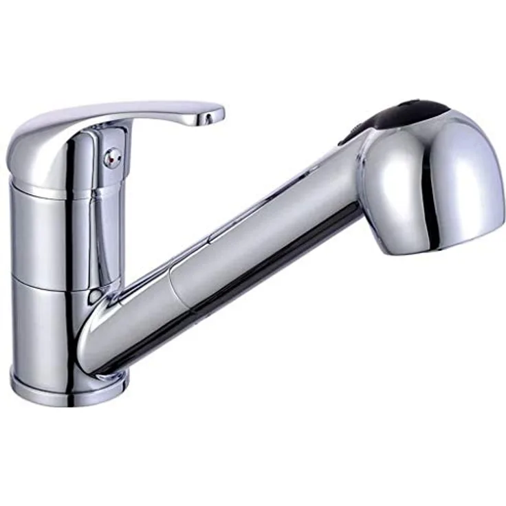 Schütte Spültischarmatur Supra chrom, Einhebelmischer mit herausziehbarer Geschirrbrause und 2-fach verstellbar