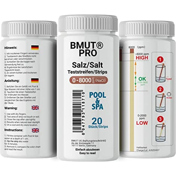 BMUT Salzwasser Test, Salztest 0-8000 ppm für Natriumchlorid-Konzentration – Bild 6