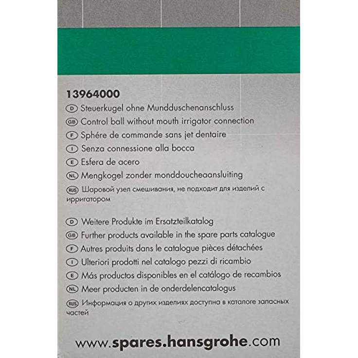 hansgrohe Steuerkugel 13964000, Spültischarmatur ohne Mund- und Duschenanschluss, Kopf aus Kunststoff – Bild 5