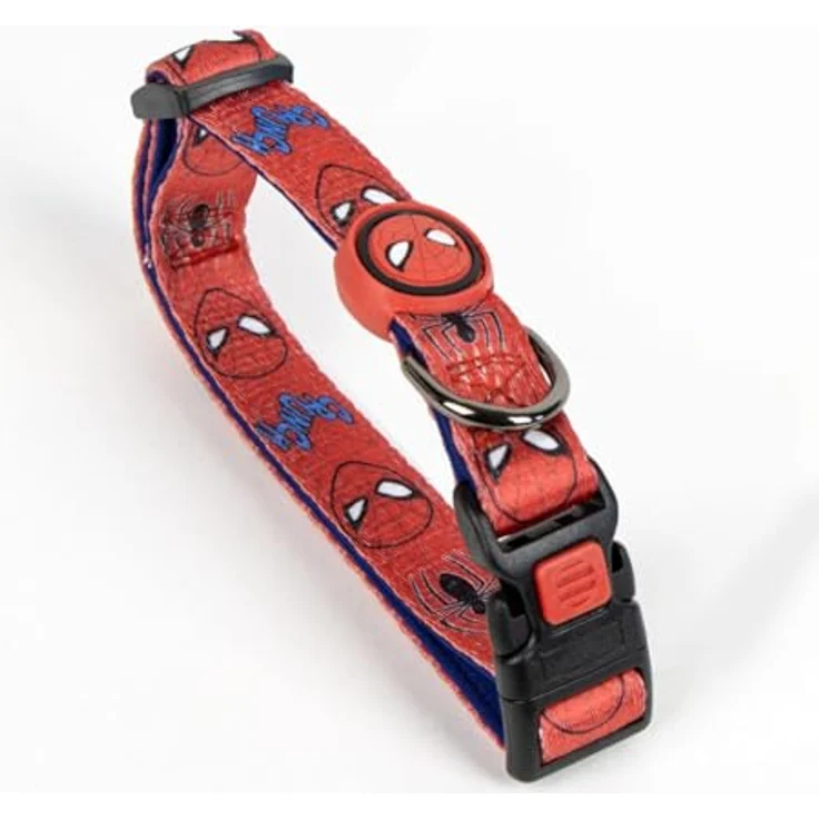 Cerda Hunde-Halsband Spiderman, verstellbares und robustes Polyester-Halsband in Größe S/M – Bild 2