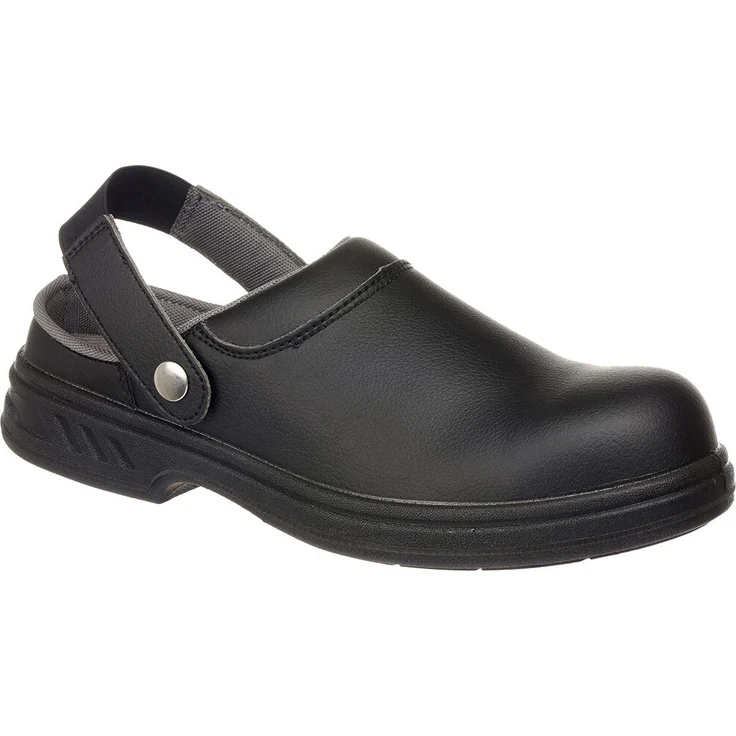 Portwest FW82 Steelite Sicherheitsclog, SB AE WRU, Wasserresistent, antistatisch, rutschhemmend, schwarz, Gr. 35
