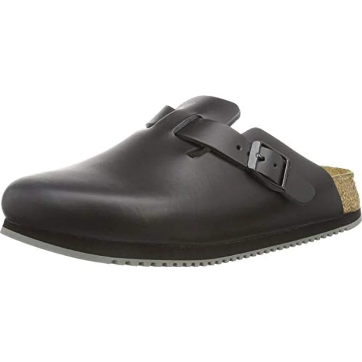 BIRKENSTOCK Boston BS Super Grip schmale Weite Verstellbarer Riemen schwarz Größe 37 – Bild 1