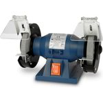 EBERTH Doppelschleifer Schleifbock mit 150W, Grobschleifscheibe A36, max. 2950 U/min, Tischmontage, 4 Gummifüße, 2 Funkenschutz, 2 Werkzeugauflagen