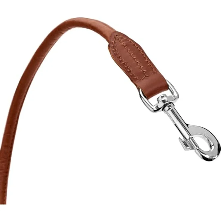 Hunter Tierbedarf Hundeleine Führleine Round & Soft Canadian Up cognac - Premiumleder aus ökologischer Herstellung, reißfeste Nyloneinlage, Made in Germany – Bild 3