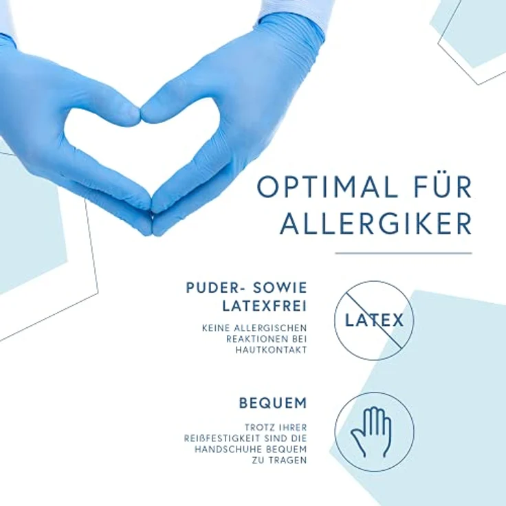 Dr. Berger – 100x medizinische Einweg-Handschuhe aus Nitril – Latex-und puderfrei für einwandfreie Hautverträglichkeit – Einsetzbar in Chemie-, Lebensmittel- & Reinigungsindustrie – Bild 4