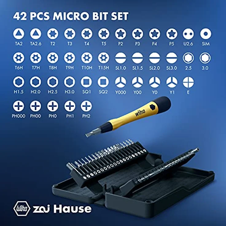 Wiha zai Hause 40in1 Micro Bit Set Schraubendreher ESD 42 tlg. ( DHT0004 ) – Bild 3