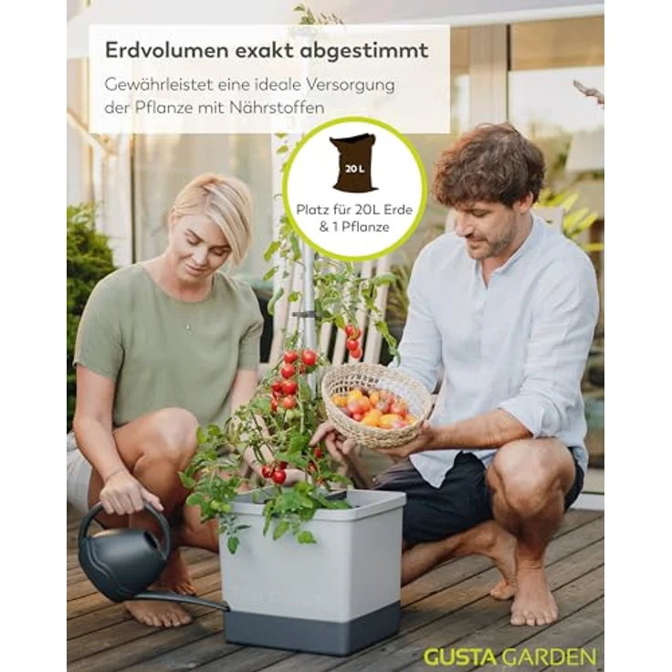 GUSTA GARDEN Tom Tomato Tomatentopf hellgrau | Tomatentöpfe – Bild 5