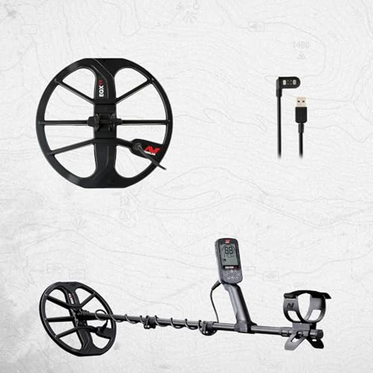 Minelab Equinox 900, Multifrequenz Metalldetektor mit 119-Zielidentifikation, wasserdicht bis 5 m, inkl. Bluetooth-Kopfhörer und 2 Suchspulen – Bild 2