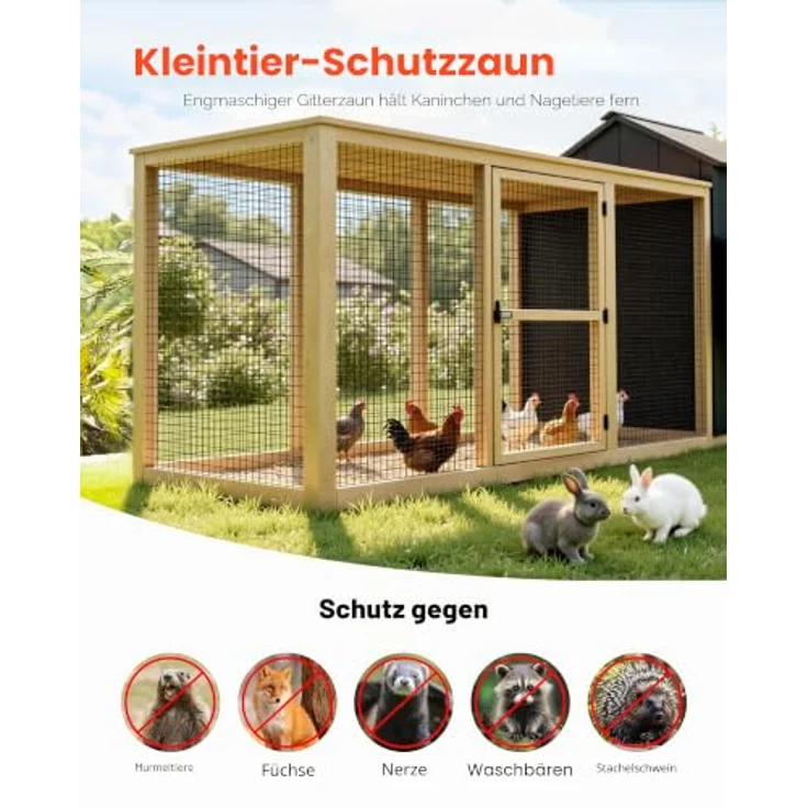 VEVOR Weidezaun, 91 cm x 7,62 m, verzinkter Stahldrahtzaun mit schwarzer PVC-Beschichtung, Maschenweite 5,08 x 7,62 cm für Hühner und Kaninchen – Bild 2