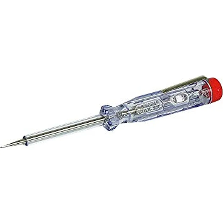 Fixpoint 77000 Spannungsprüfer, 1-phasiger Schraubendreher für 200V bis 250V, isolierter Schaft, 60mm Klingenbreite mit Taschenclip