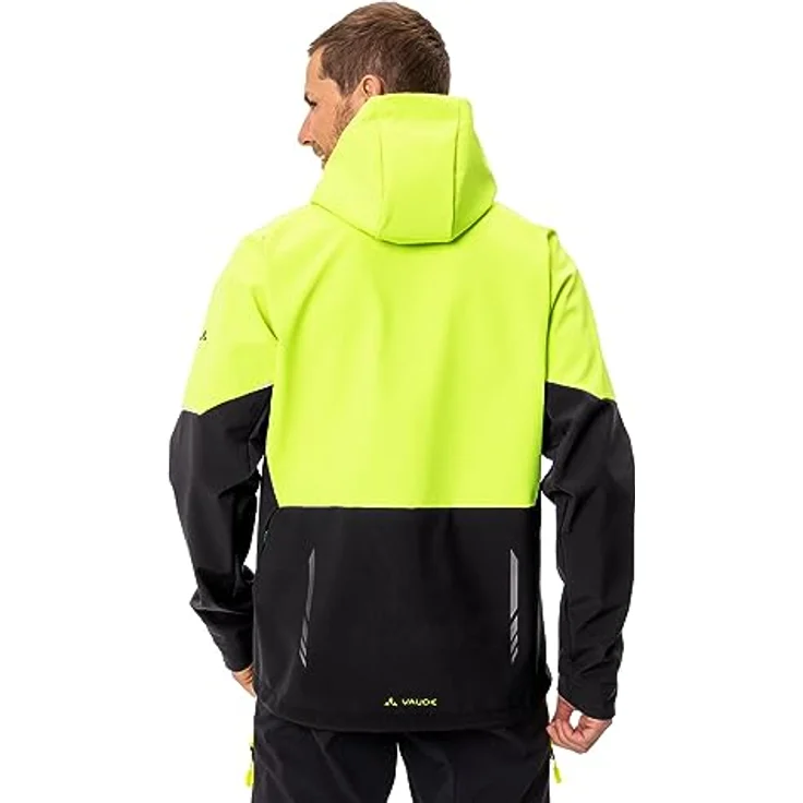 VAUDE Fahrradjacke Herren Softshell-Fahrradjacke QIMSA, wind- und wasserdicht, reflektierende Designelemente, grau – Bild 5