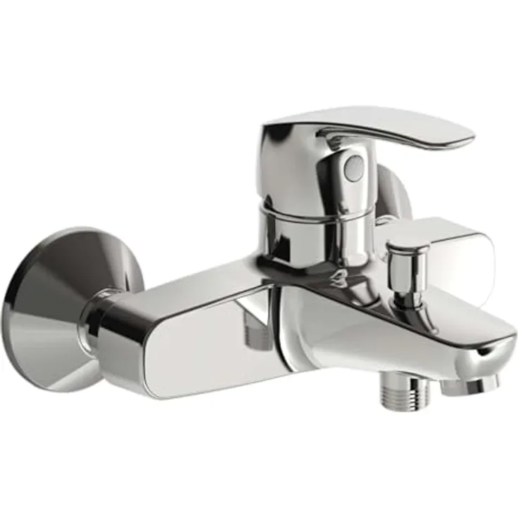 Hansa Wannenfüll- und Brausebatterie Pinto 4511, Einhebelmischer mit Temperaturbegrenzer und Rückflussverhinderer, Chrom