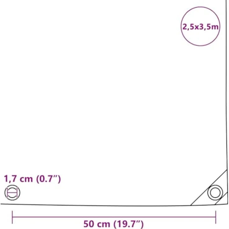 vidaXL Abdeckplane 650 g-m² 2,5 x 3,5 m Grau – Bild 4