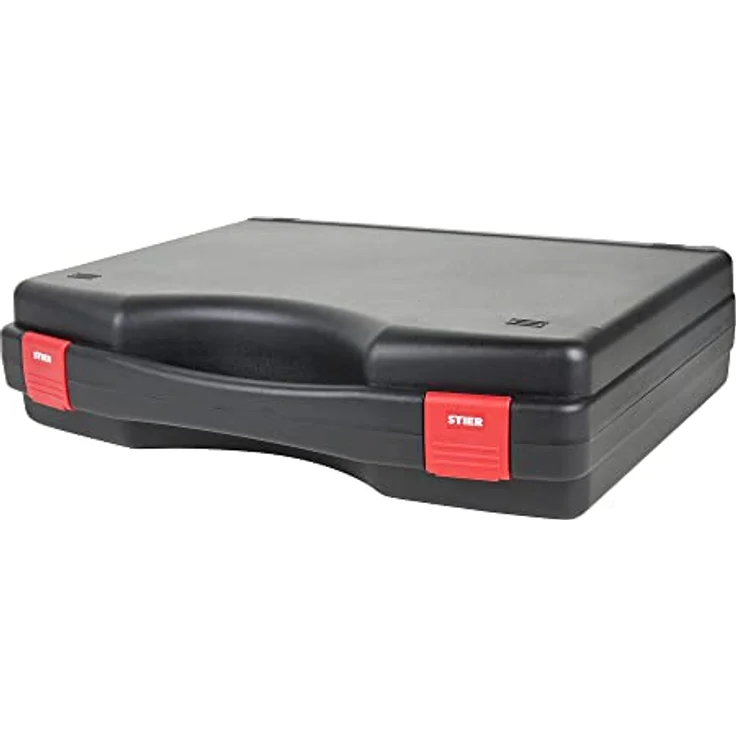 STIER Kunststoffkoffer PP mit zwei Schaumstoffeinlagen, 280 x 230 x 82 mm, stabiler Werkzeug- und Gerätekoffer, leichter Transportkoffer – Bild 4