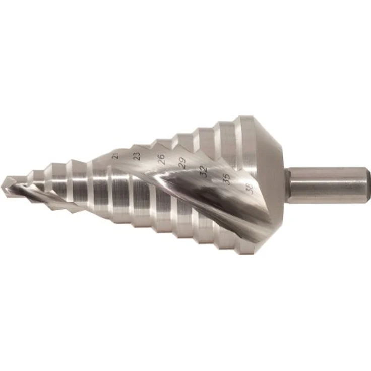 KS Tools Stufenbohrer HSS Co, 5 Stufenbohrer Ø 5-28mm, 7 Stufen mit kobaltlegiertem Hochleistungs-Stahl, spiralgenuet und 118° Spitzenwinkel – Bild 2