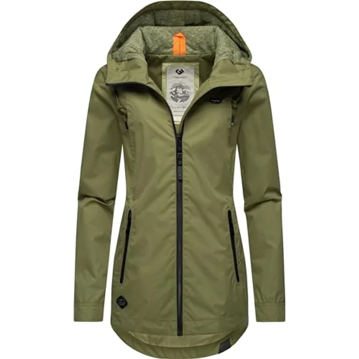 Ragwear Zuzka, Damen Übergangsjacke, leicht tailliert, wasserdicht, grün, Größe S – Bild 4