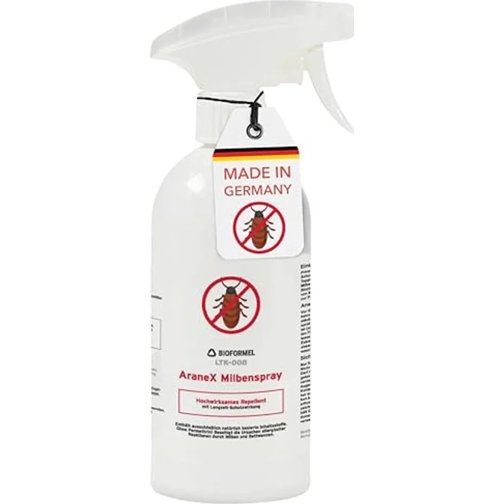 Bioformel LTK-008, 500ml Milbenspray mit Langzeitwirkung, Anti-Milben-Spray für Matratzen, Textilien und Polster, effektive Bekämpfung von Hausstaubmilben und Parasiten – Bild 1