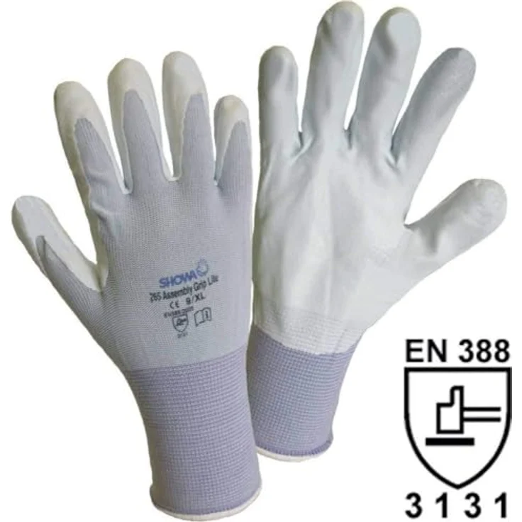 Showa 265 Assembly Grip Lite Feinstrickhandschuh Nylon mit Nitrilbeschichtung Größe 6 (1164) – Bild 4