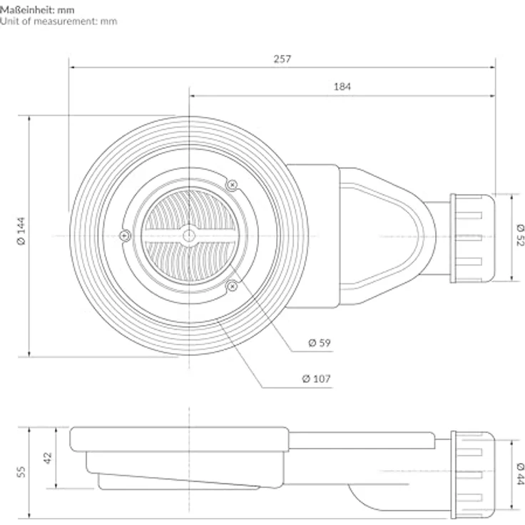 LuxeBath Duschwanne 100x70 cm Schwarz mit rutschfester Oberfläche und Ablaufgarnitur aus SMC, Höhe 3 cm – Bild 8