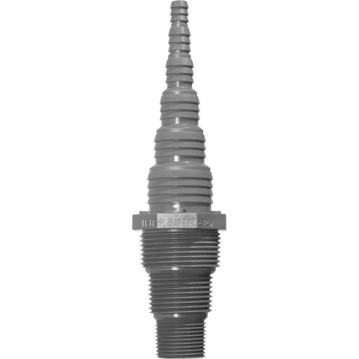 Airfit GmbH & Co. KG Wasserpumpe HT-Pumpennippel, mit AG, für Schläuche Ø 8 bis 32 mm, Heißwasserbeständig bis 90°C, Staubgrau