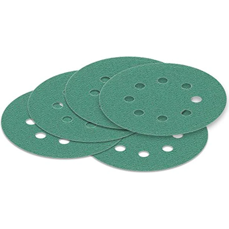 StickandShine 125 mm Exzenter Schleifscheiben Set, 50 Stück P2000-P800, grün, wasserfest und reißfest, 8 Loch Klett Schleifpapier – Bild 2