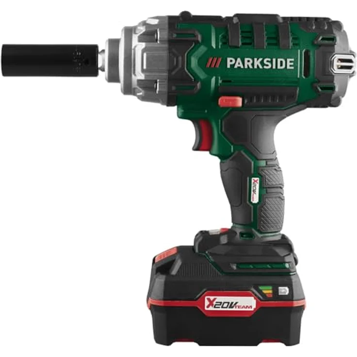 PARKSIDE® 20V Akku Kfz Auto ½" Schlagschrauber 400Nm PASSK 20-Li C2, mit Akku (4Ah), Akku-Wandhalter, Ladegerät (4,5A), Transportkoffer - PSIDE Drehschlagschrauber, grün – Bild 3