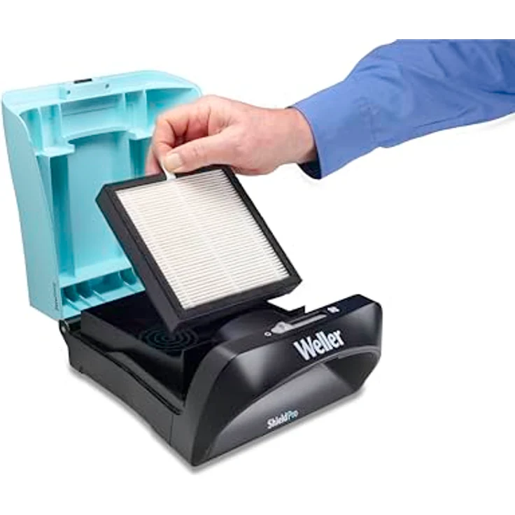 Weller FT91019299 Zero Smog Shield Pro, Mobile Filtrationseinheit mit EPA E10 und Aktivkohlefilter, ruhiger Betrieb und intelligente Filterzustandskontrolle – Bild 4
