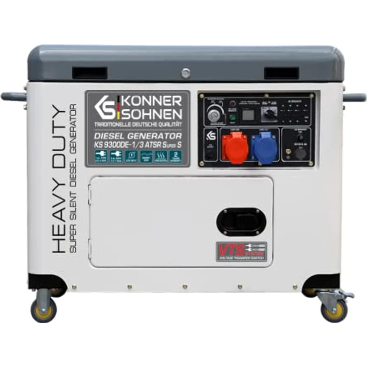 Könner & Söhnen Diesel-Generator KS 9300DE-1/3 ATSR EUROV, Notstromquelle für Privathaushalte und Kleinunternehmen – Bild 2