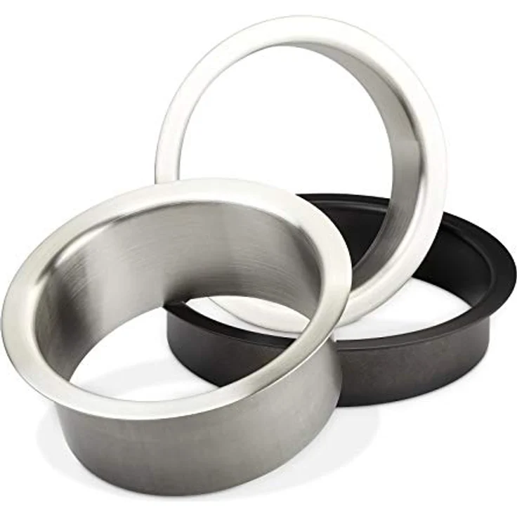 SOTECH Waschtisch Durchwurfring Edelstahl matt schwarz lackiert Ø 210 mm Höhe 41,5 mm zum Einbau in Waschtisch oder Arbeitsplatte Abfalldurchwurf-Ring – Bild 5